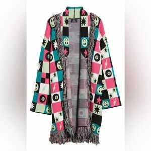 NWOT Dressed in LALA Not Made To Be Subtle Luxe Fringe Cardigan Size S/M